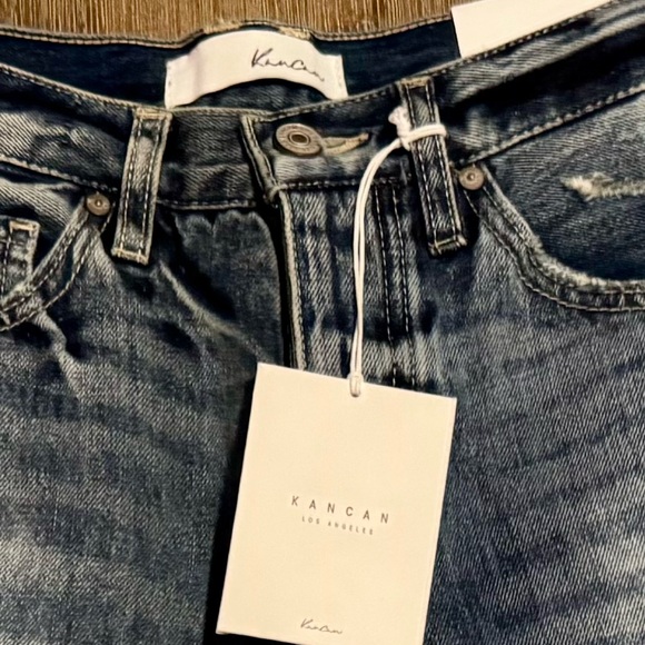 KanCan Distressed Blue Straight Jeans - Picture 2 of 4